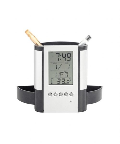 Relógio Com Porta Canetas